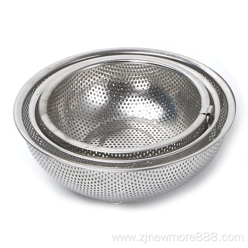 Kitchen Colander Bowl Stainless Steel Strainers